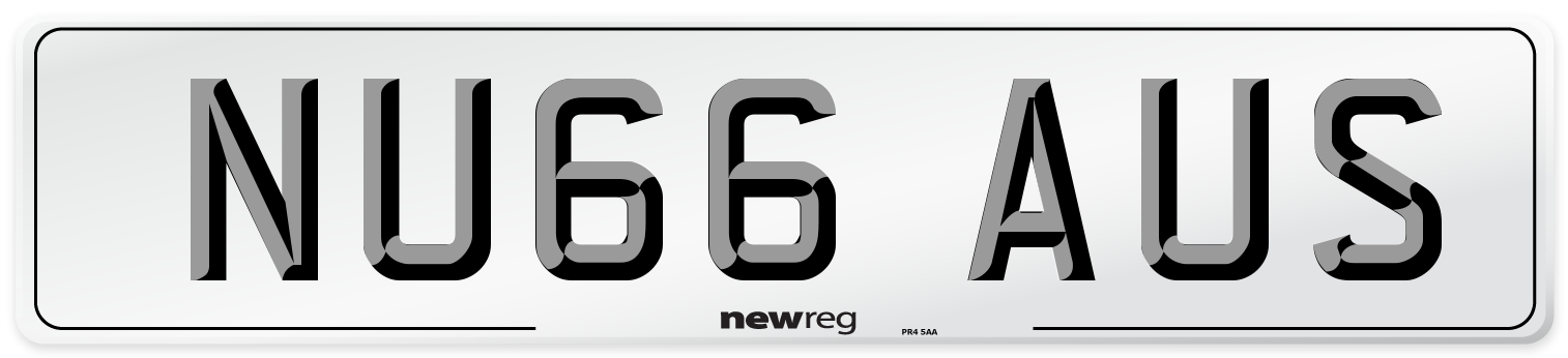 NU66 AUS Number Plate from New Reg
